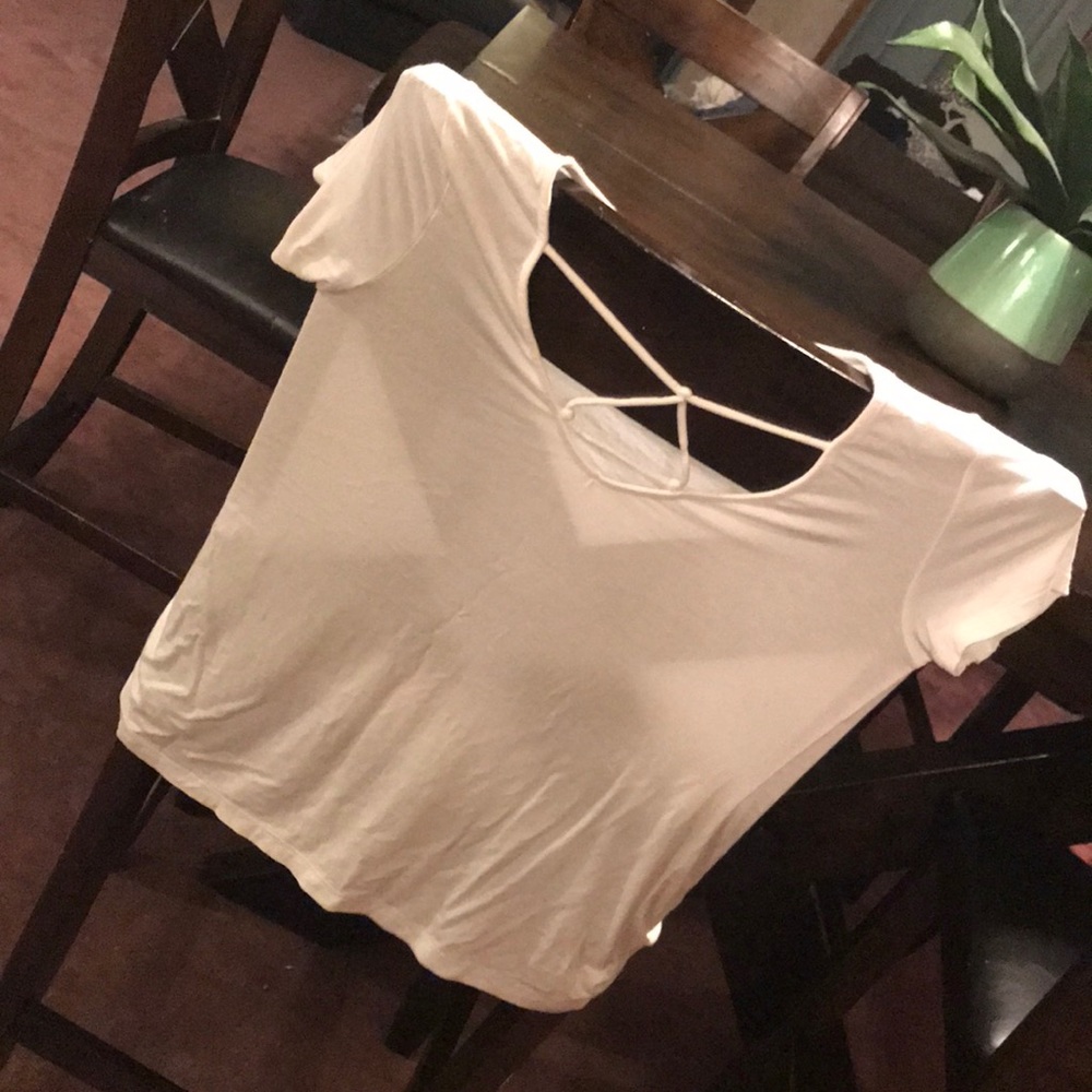 Soft white tee.